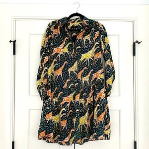 J.Crew giraffe shirtdress